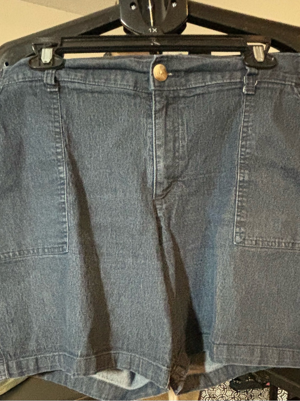 Lee Women's Denim Cargo-Style Shorts in Blue